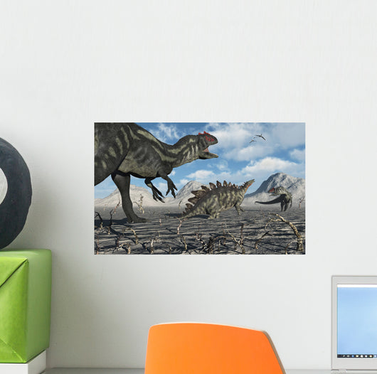 Allosaurus Dinosaurs Moving to Wall Decal