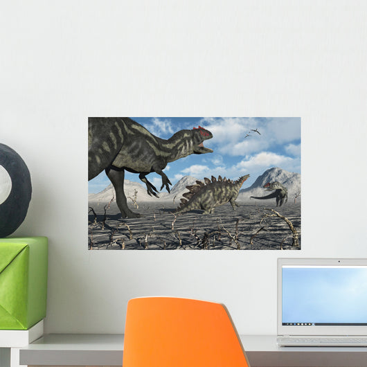 Allosaurus Dinosaurs Moving to Wall Decal