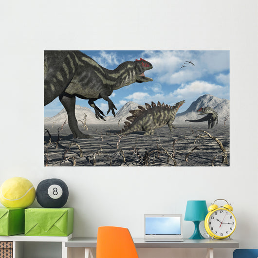 Allosaurus Dinosaurs Moving to Wall Decal