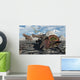 Pair Triceratops Trapped Deadly Wall Decal