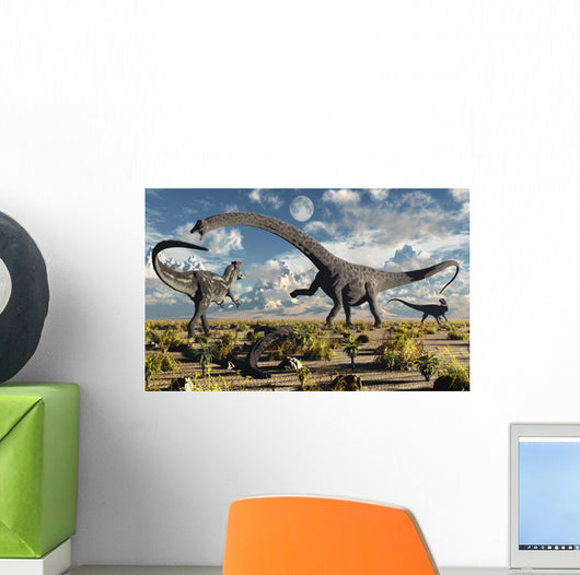 Deadly Confrontation between Diplodocus Wall Decal