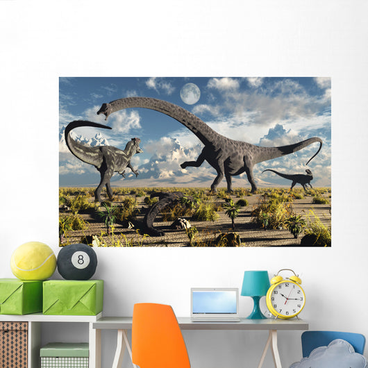 Deadly Confrontation between Diplodocus Wall Decal