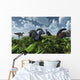 Herd Herbivorous Parasaurolophus Dinosaurs Wall Decal
