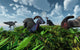Herd Herbivorous Parasaurolophus Dinosaurs Wall Decal