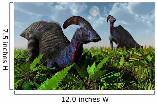 Pair Parasaurolophus Duckbill Dinosaurs Wall Decal