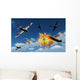 British Supermarine Spitfires Battle Wall Decal