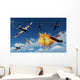 British Supermarine Spitfires Battle Wall Decal