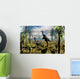 Pair Omnivorous Caudipteryx Feathered Wall Decal