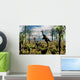 Pair Omnivorous Caudipteryx Feathered Wall Decal