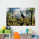 Pair Omnivorous Caudipteryx Feathered Wall Decal