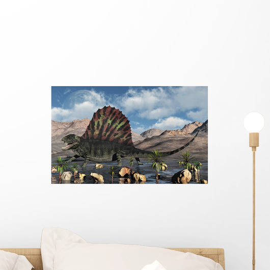 Sail-backed Dimetrodon from Earth's Wall Decal Design 2