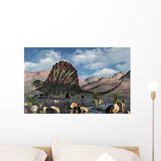 Sail-backed Dimetrodon from Earth's Wall Decal Design 2