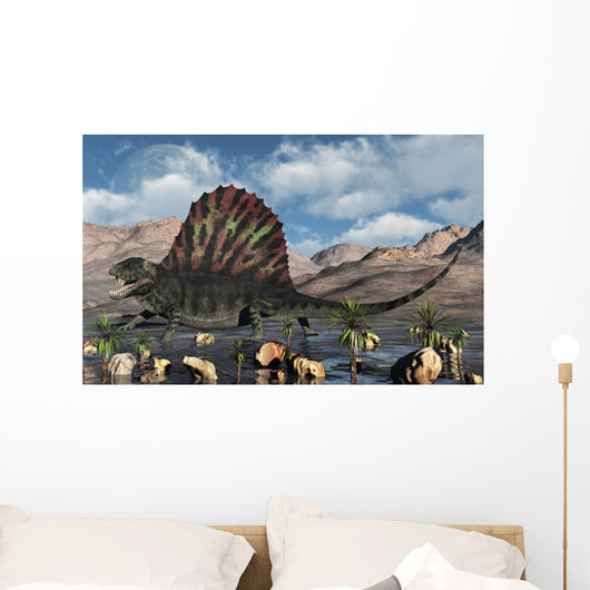 Sail-backed Dimetrodon from Earth's Wall Decal Design 2