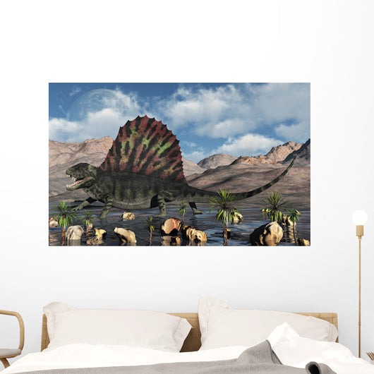 Sail-backed Dimetrodon from Earth's Wall Decal Design 2
