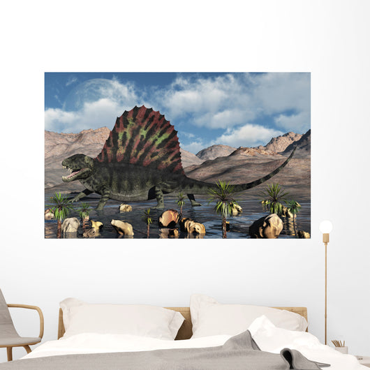 Sail-backed Dimetrodon from Earth's Wall Decal Design 2