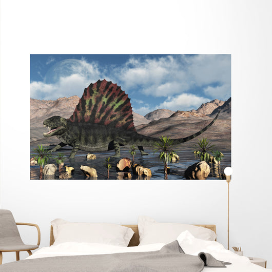 Sail-backed Dimetrodon from Earth's Wall Decal Design 2