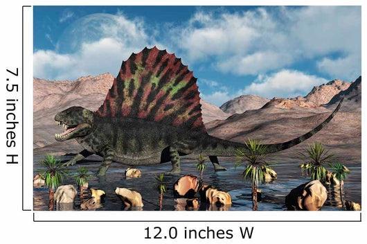 Sail-backed Dimetrodon from Earth's Wall Decal Design 2