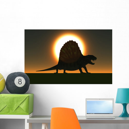 Sail-backed Dimetrodon from Earth's Wall Decal Design 1