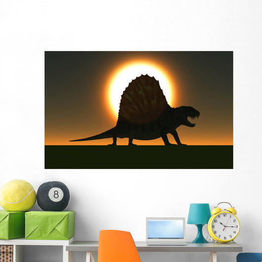 Sail-backed Dimetrodon from Earth's Wall Decal Design 1
