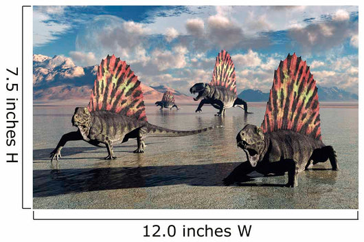 Sail-backed Dimetrodons Alive during Wall Decal Design 1