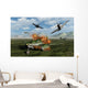 P-47 Thunderbolts Attacking German Field Wall Decal
