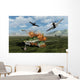 P-47 Thunderbolts Attacking German Field Wall Decal