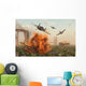 P-47 Thunderbolts Attacking German Sandstorm Wall Decal