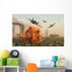 P-47 Thunderbolts Attacking German Sandstorm Wall Decal