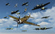 P-47 Thunderbolts Escorting B-17 Wall Decal