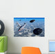 Commerical Flight Boeing 747 Black UFOs Wall Decal