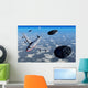 Commerical Flight Boeing 747 Black UFOs Wall Decal