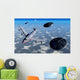 Commerical Flight Boeing 747 Black UFOs Wall Decal