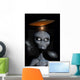Grey Alien and Flying Saucer Wall Decal