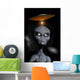 Grey Alien and Flying Saucer Wall Decal