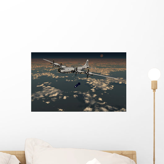 B-29 Superfortress Dropping Little Wall Decal