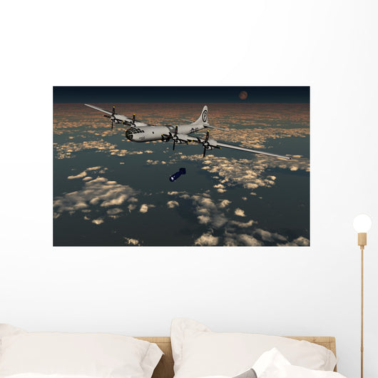 B-29 Superfortress Dropping Little Wall Decal