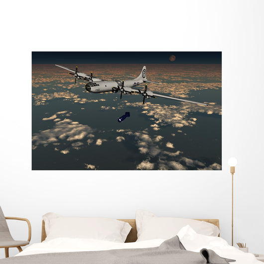 B-29 Superfortress Dropping Little Wall Decal