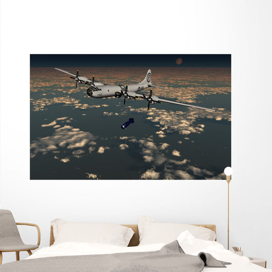 B-29 Superfortress Dropping Little Wall Decal