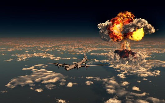 B-29 Superfortress Flying Away Distant Wall Decal