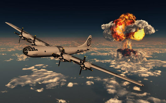 B-29 Superfortress Flying Away Close-up Wall Decal