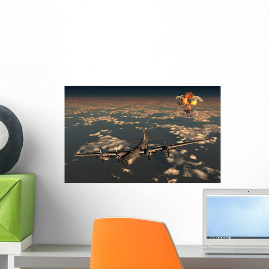 B-29 Superfortress Flying Away Wall Decal