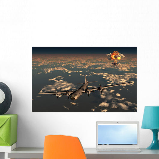 B-29 Superfortress Flying Away Wall Decal