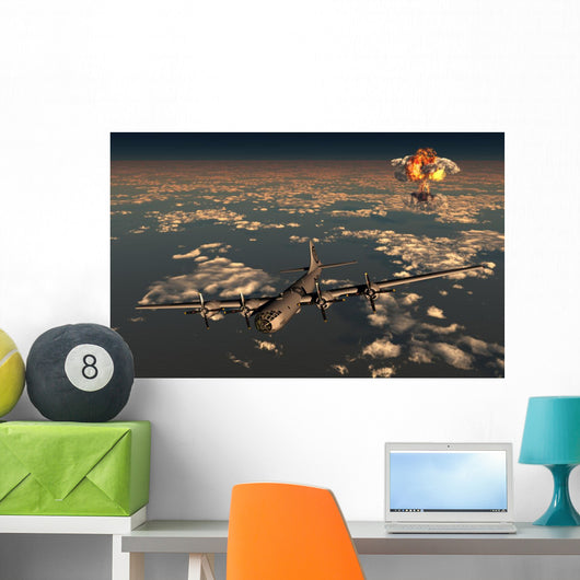B-29 Superfortress Flying Away Wall Decal