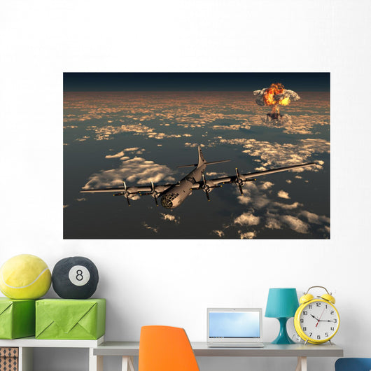 B-29 Superfortress Flying Away Wall Decal