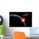 Orbiting Ufo Launches Deadly Horizontal Wall Decal