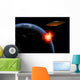 Orbiting Ufo Launches Deadly Horizontal Wall Decal