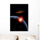 Orbiting Ufo Launches Deadly Wall Decal