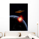 Orbiting Ufo Launches Deadly Wall Decal