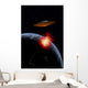 Orbiting Ufo Launches Deadly Wall Decal