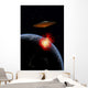 Orbiting Ufo Launches Deadly Wall Decal